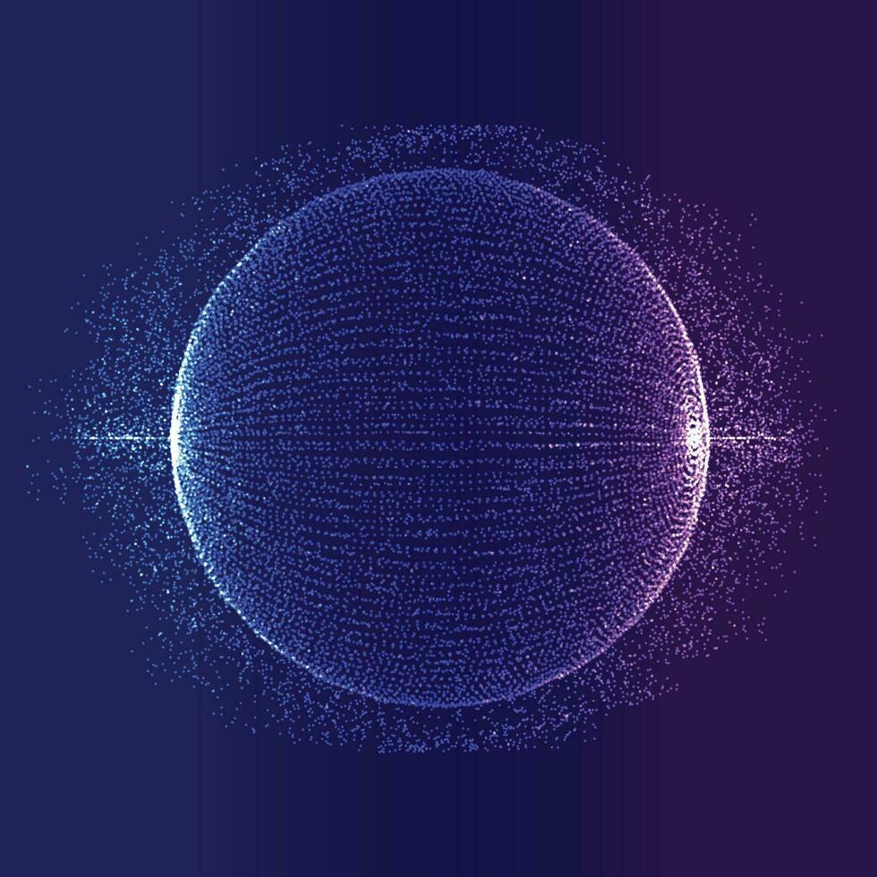 Globe network illustration. Technology digital 3d globe. Digital earth map background. Connection data concept. vector