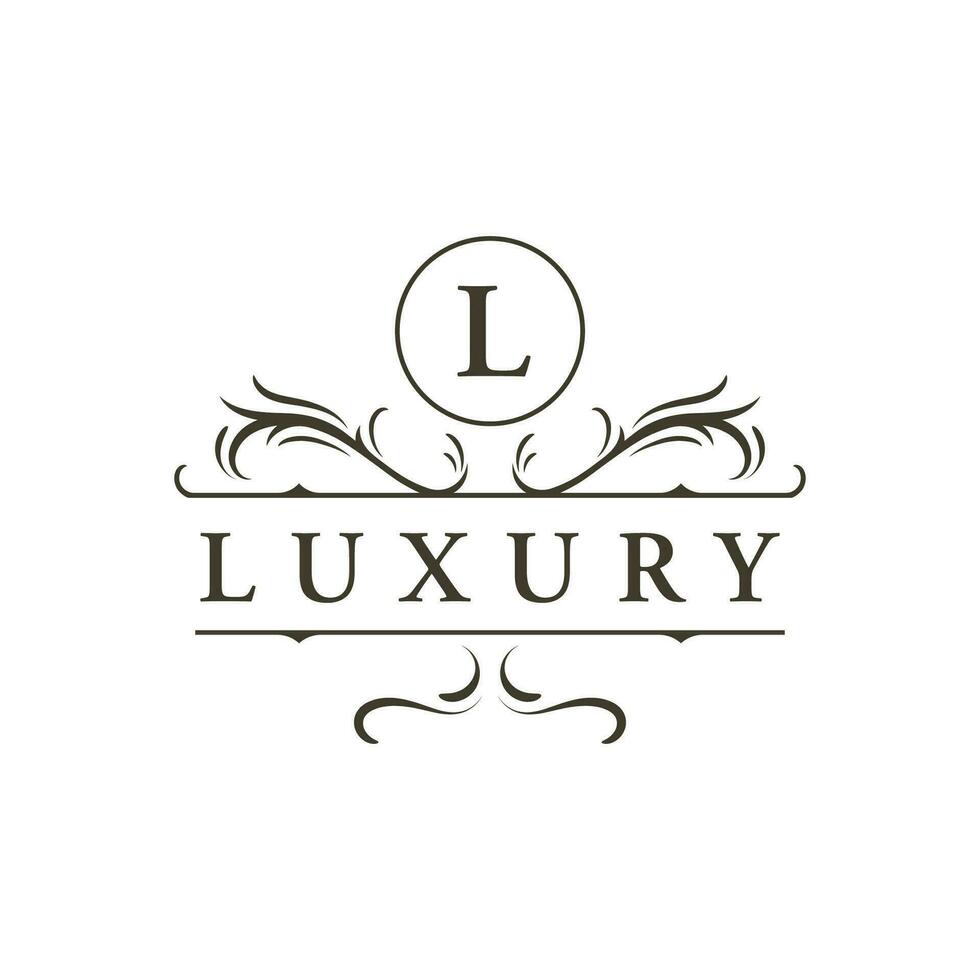 Luxurious monogram ornament logo design in retro vintage style. Logo for labels, restaurants, businesses, hotels. vector