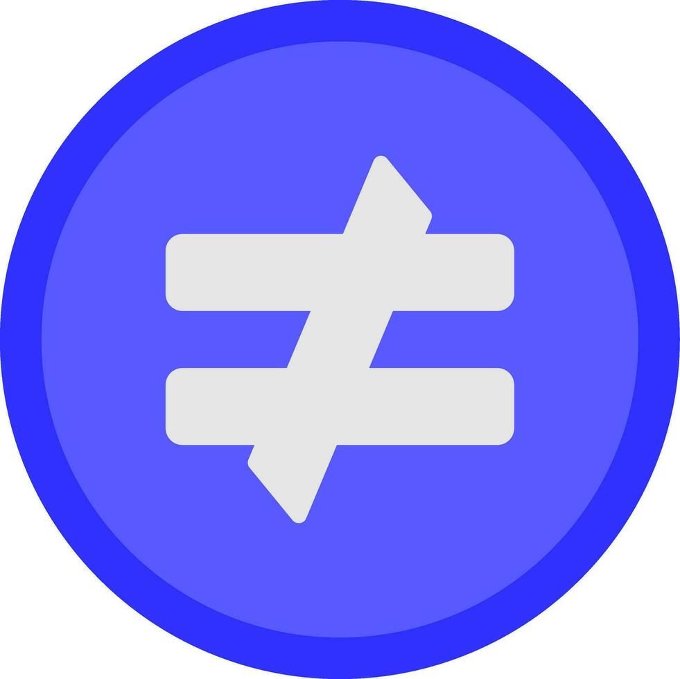 Not Equal Vector Icon