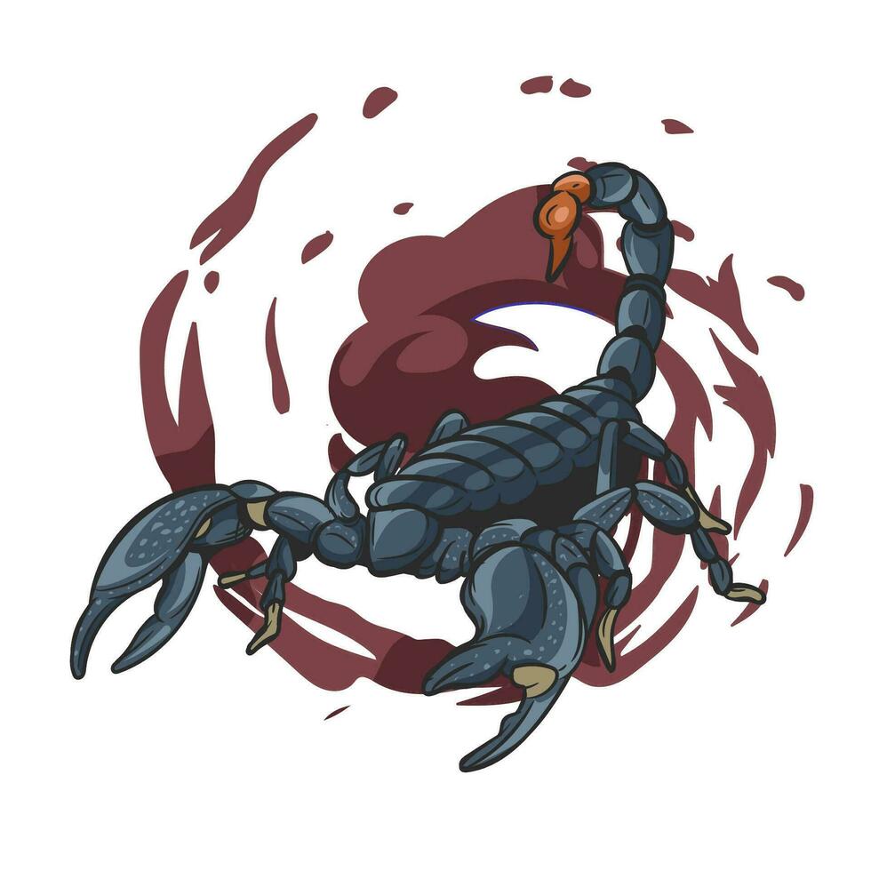 Vector illustration of a scorpion. Scorpion vector