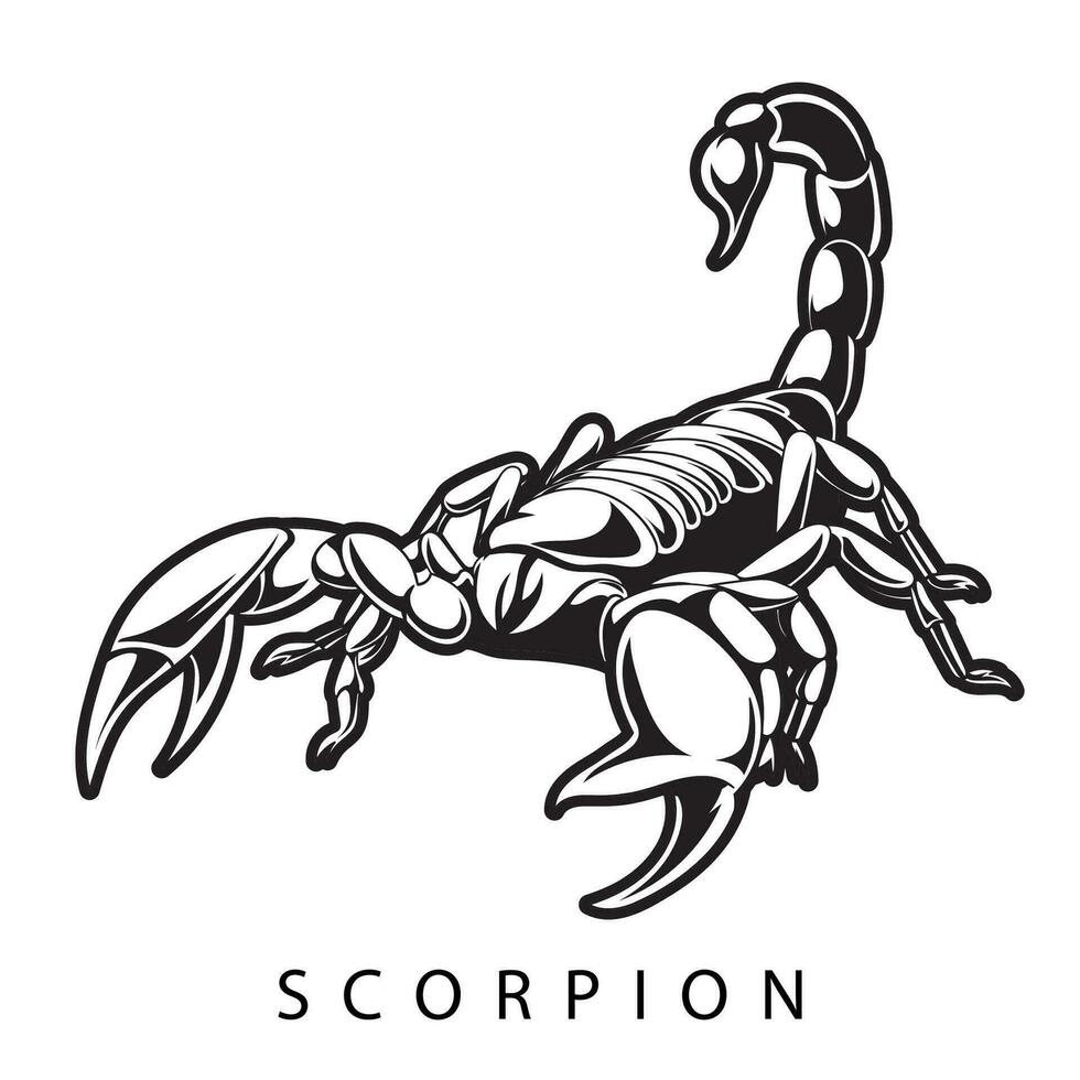 escorpiones logo modelo. vector ilustración de un escorpión