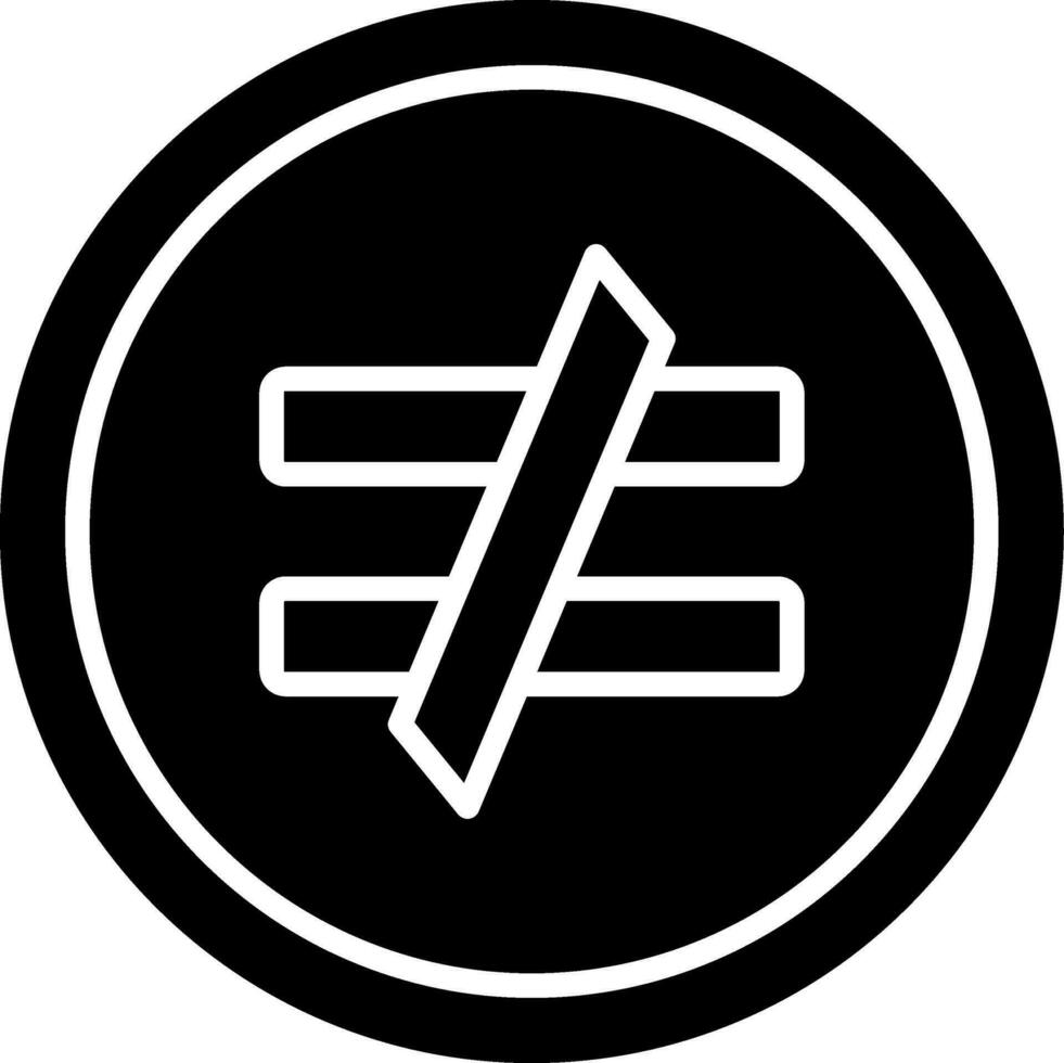 Not Equal Vector Icon