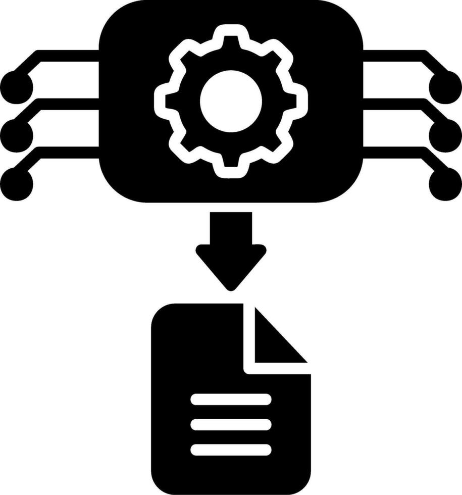 máquina generado datos vector icono