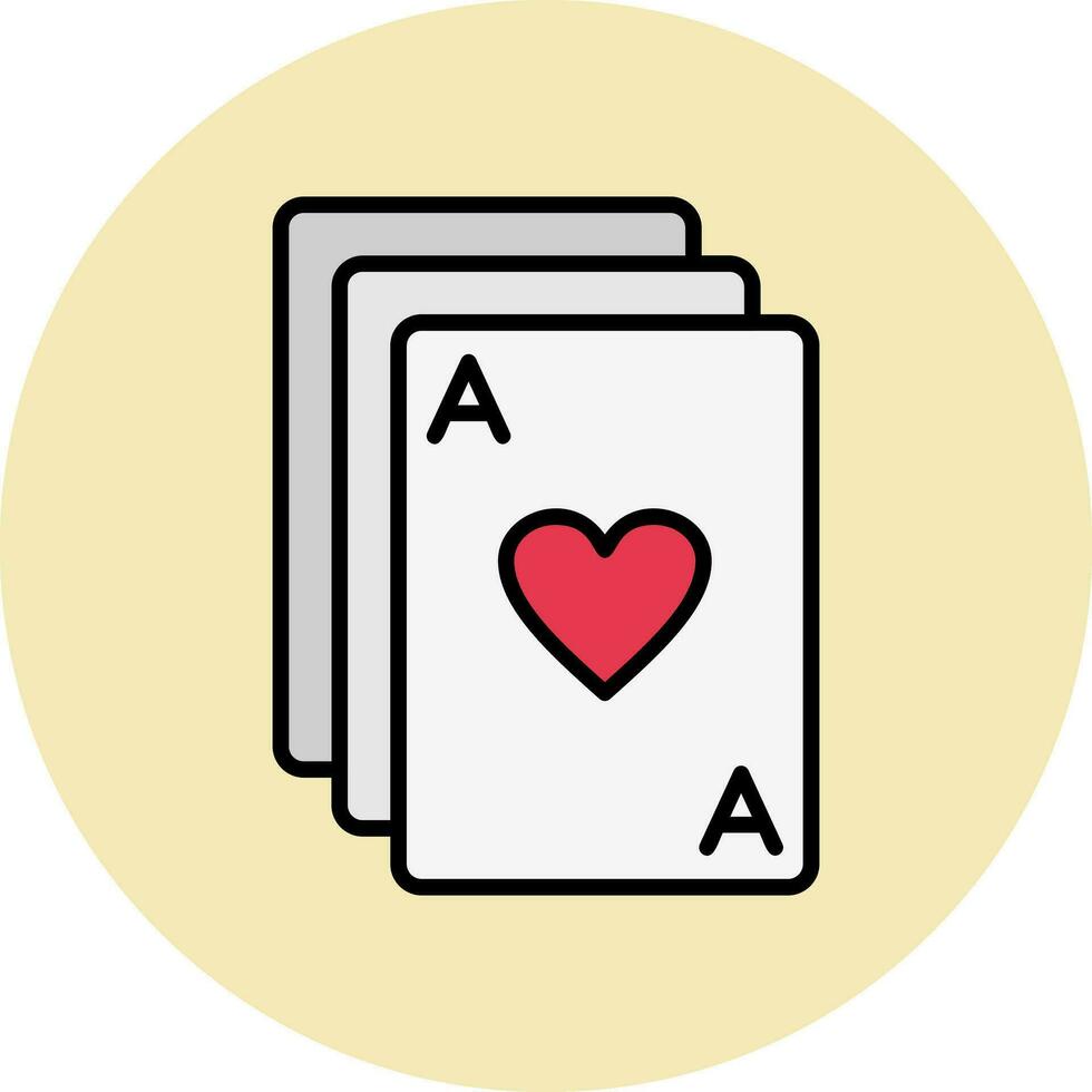 icono de vector de cartas de póquer