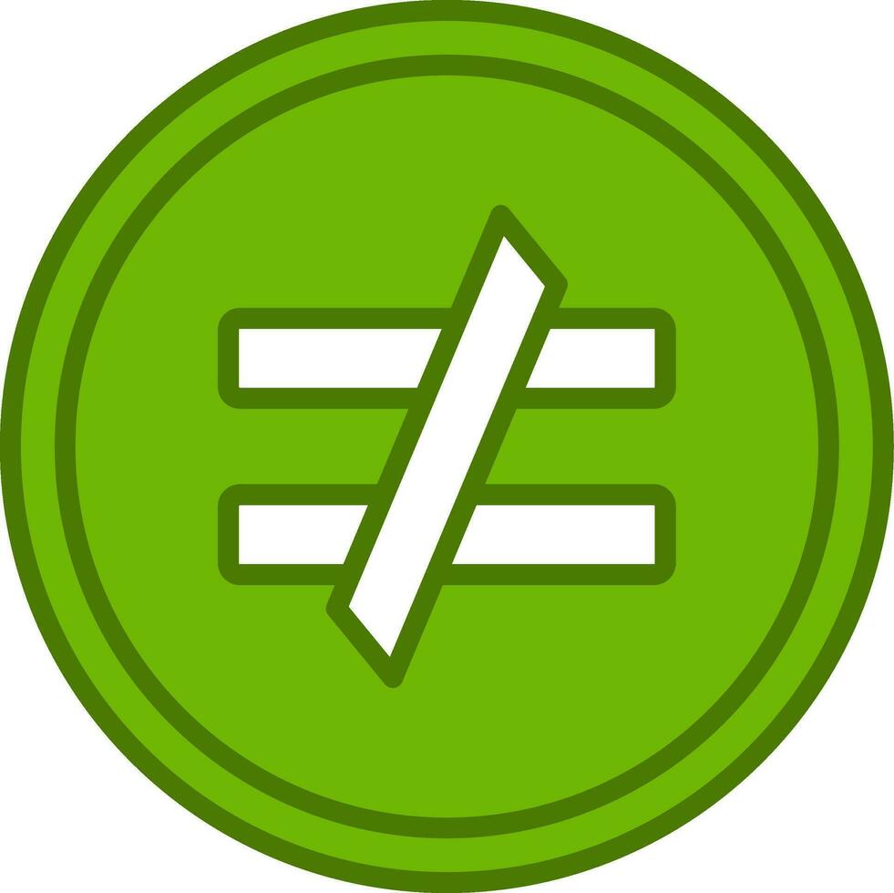 Not Equal Vector Icon