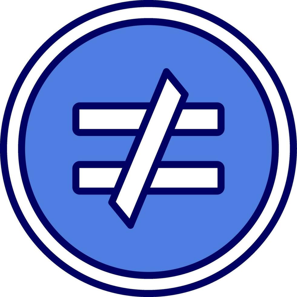 Not Equal Vector Icon
