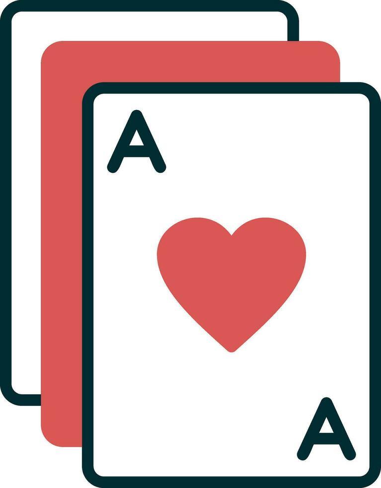 icono de vector de cartas de póquer