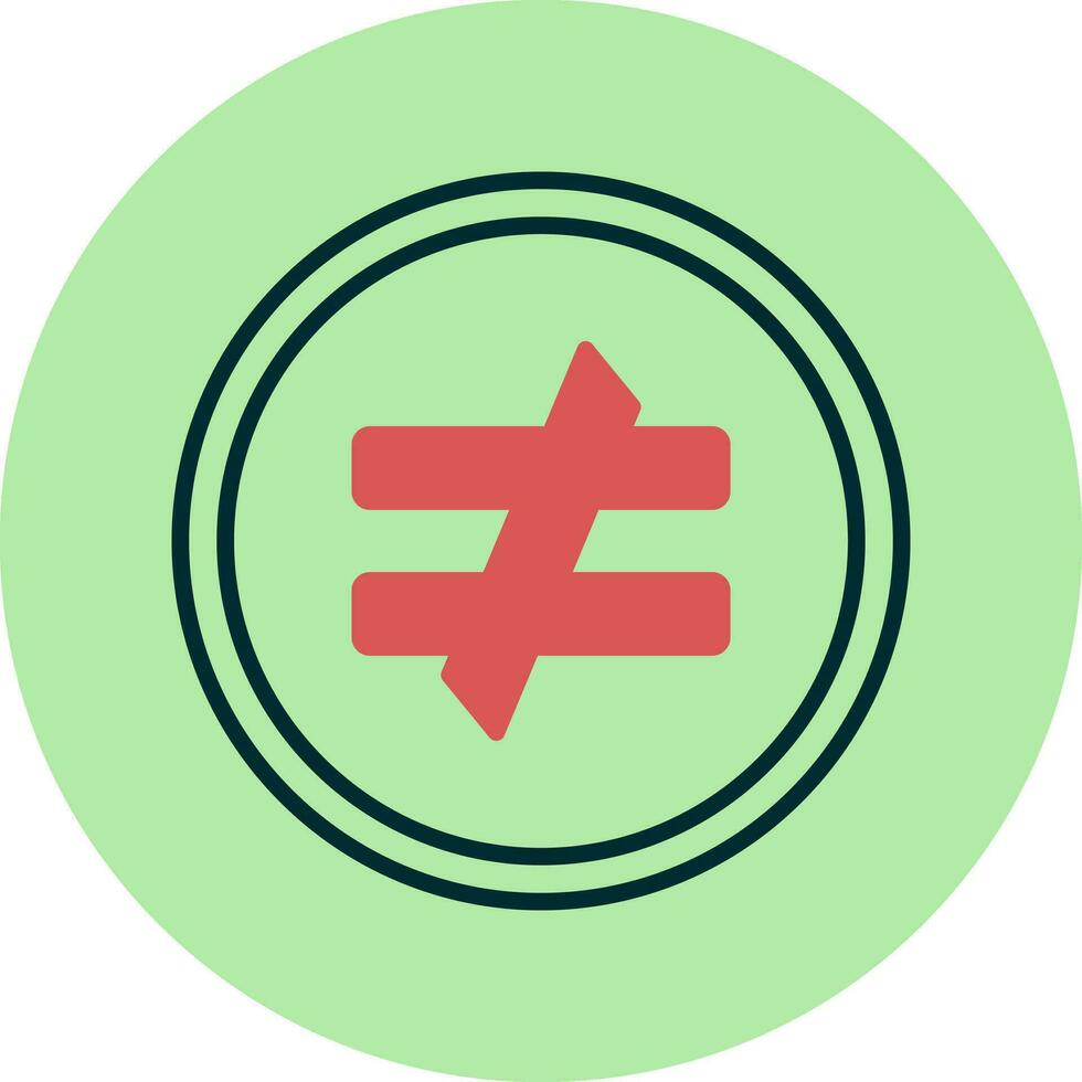 Not Equal Vector Icon