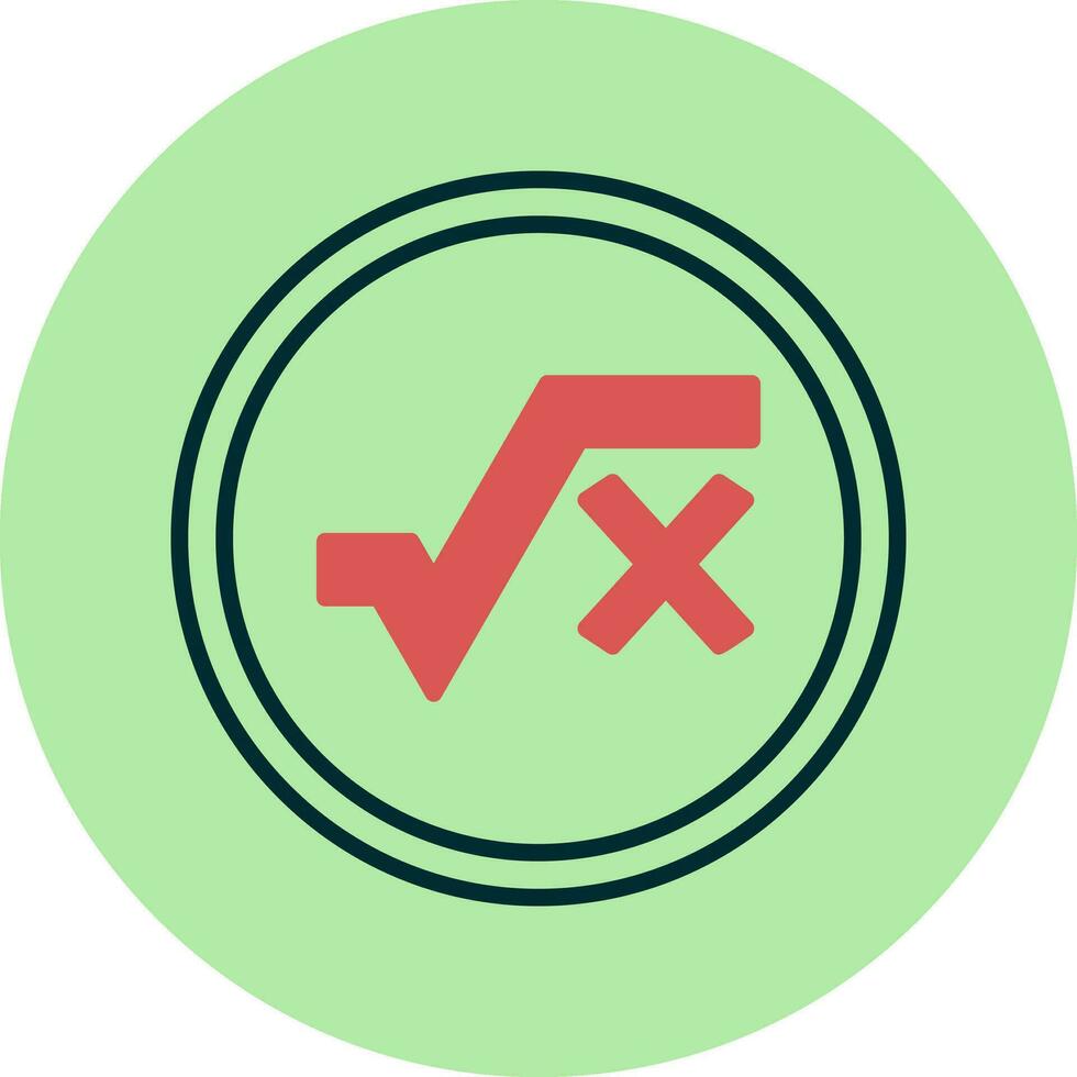 Square Root Vector Icon