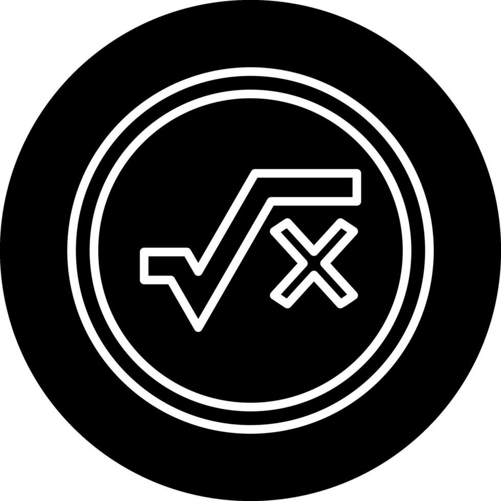 Square Root Vector Icon