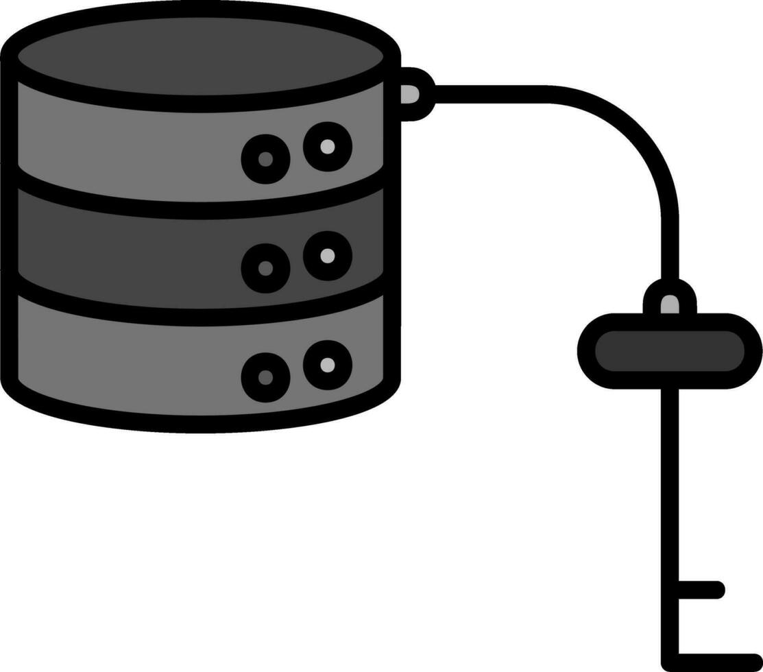 llave valor base de datos vector icono