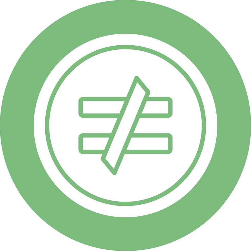 Not Equal Vector Icon