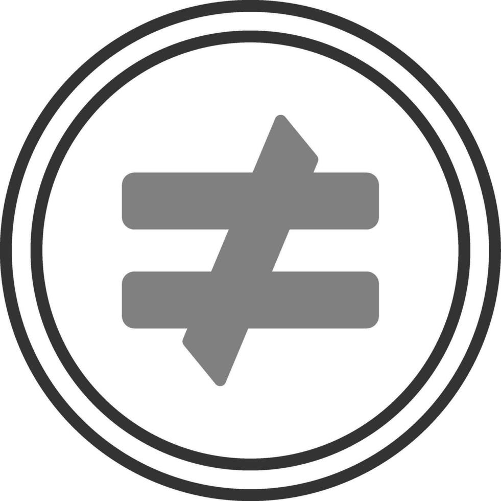 Not Equal Vector Icon