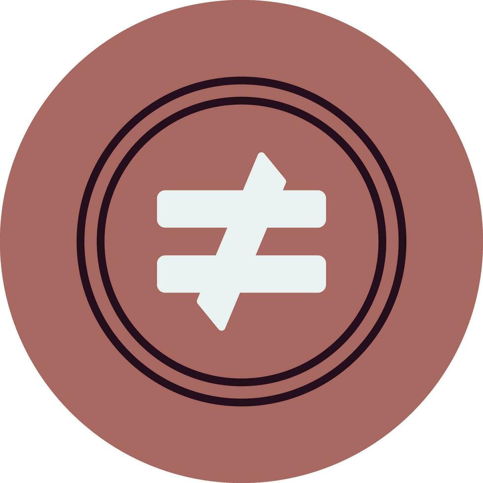 Not Equal Vector Icon
