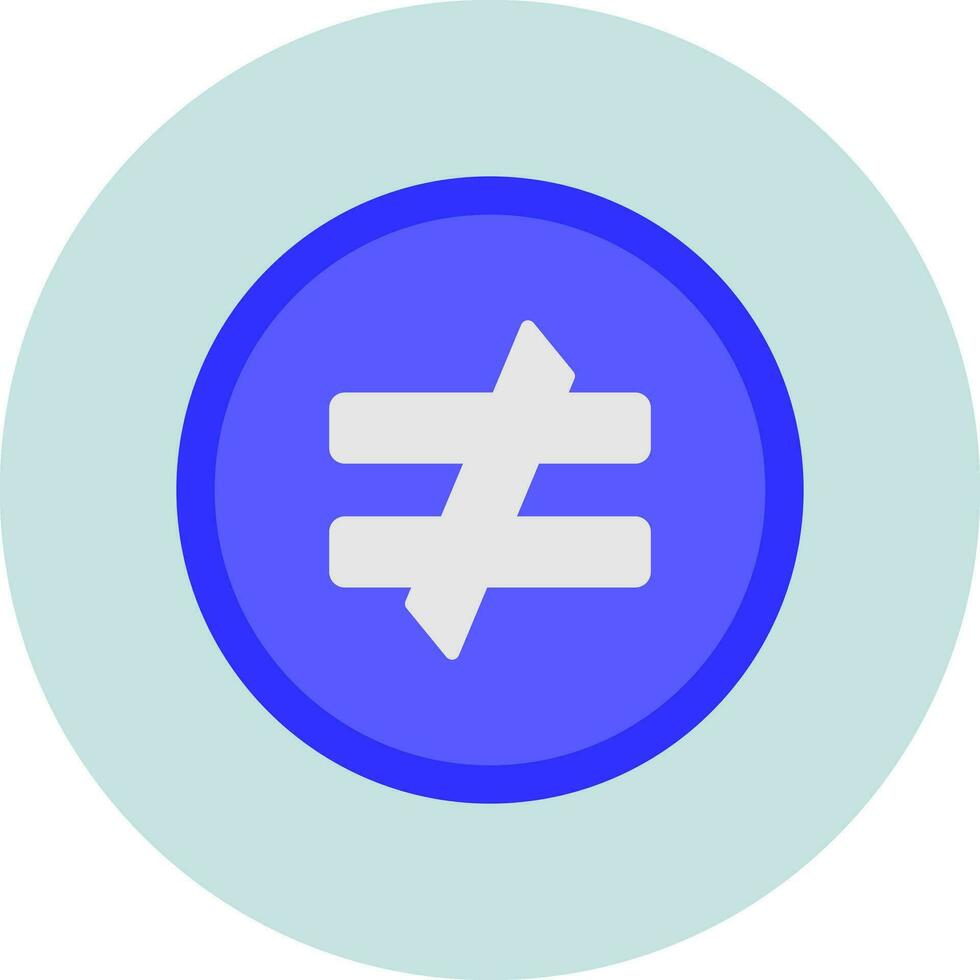 Not Equal Vector Icon