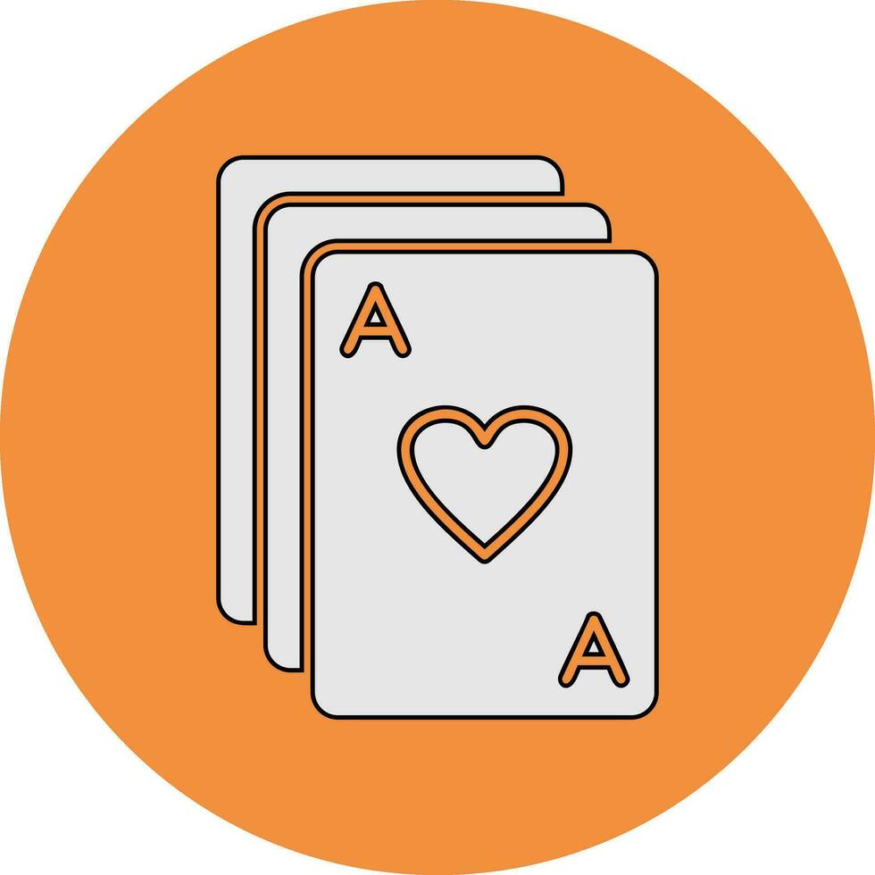 icono de vector de cartas de póquer