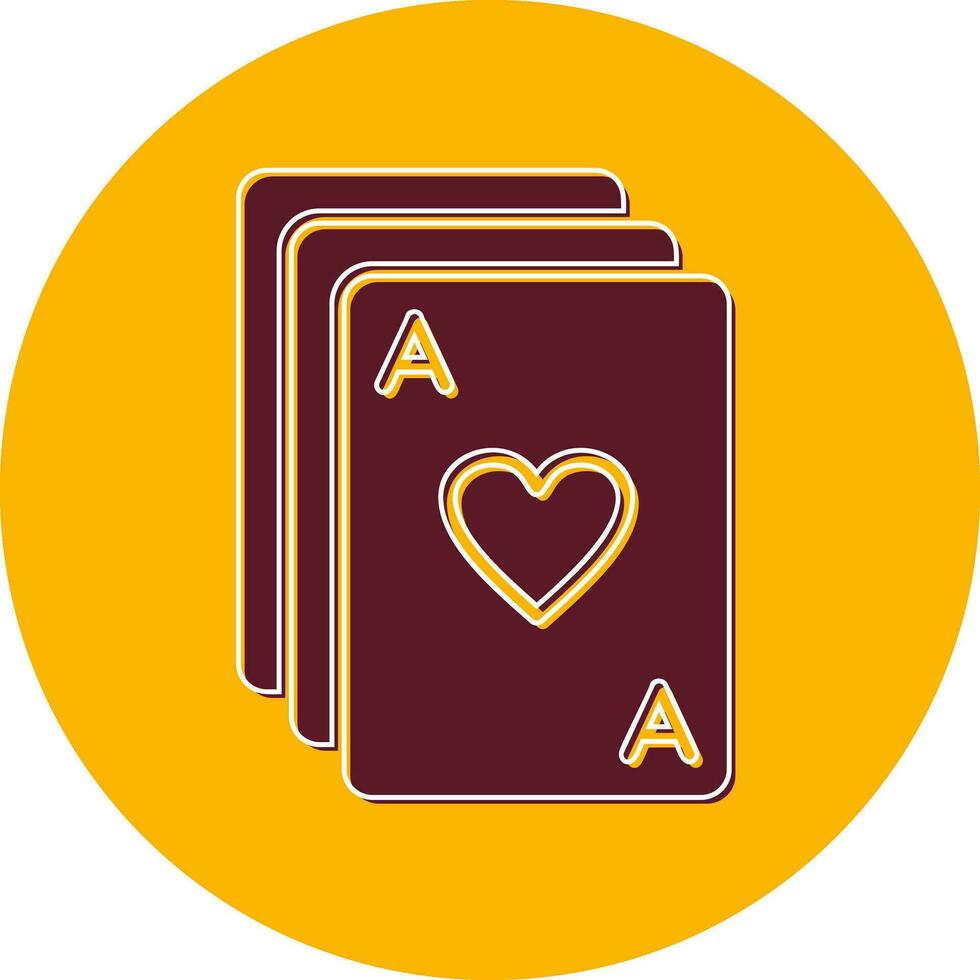 icono de vector de cartas de póquer