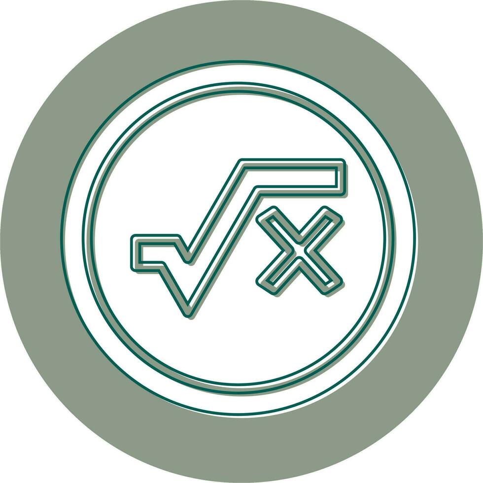 Square Root Vector Icon