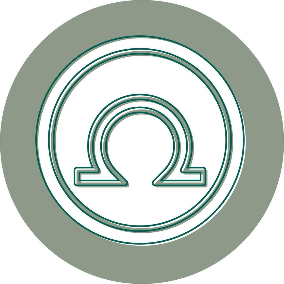 omega vector icono