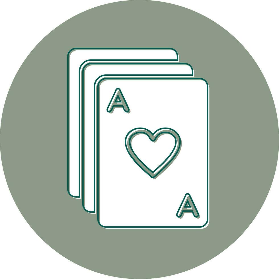 icono de vector de cartas de póquer