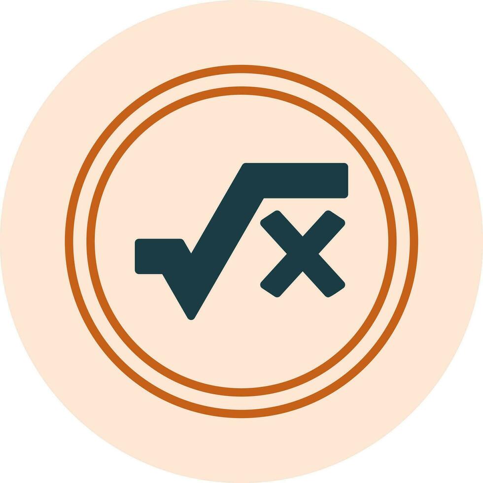 Square Root Vector Icon