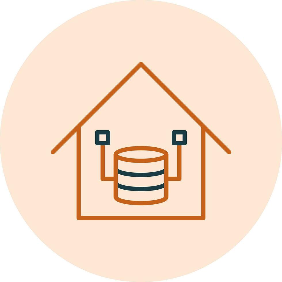 Data Warehouse Vector Icon