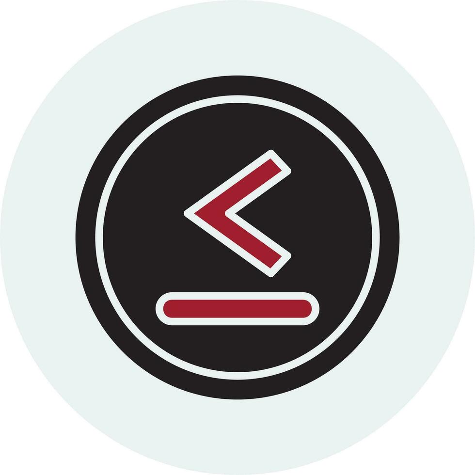 Is Less Than Or Equal To Vector Icon