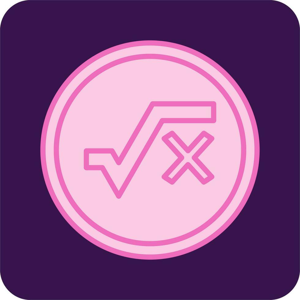 Square Root Vector Icon