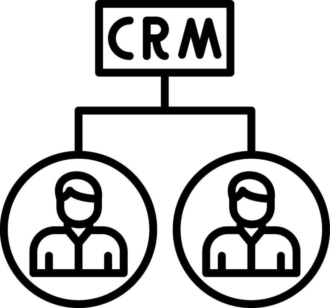 icono de vector de crm