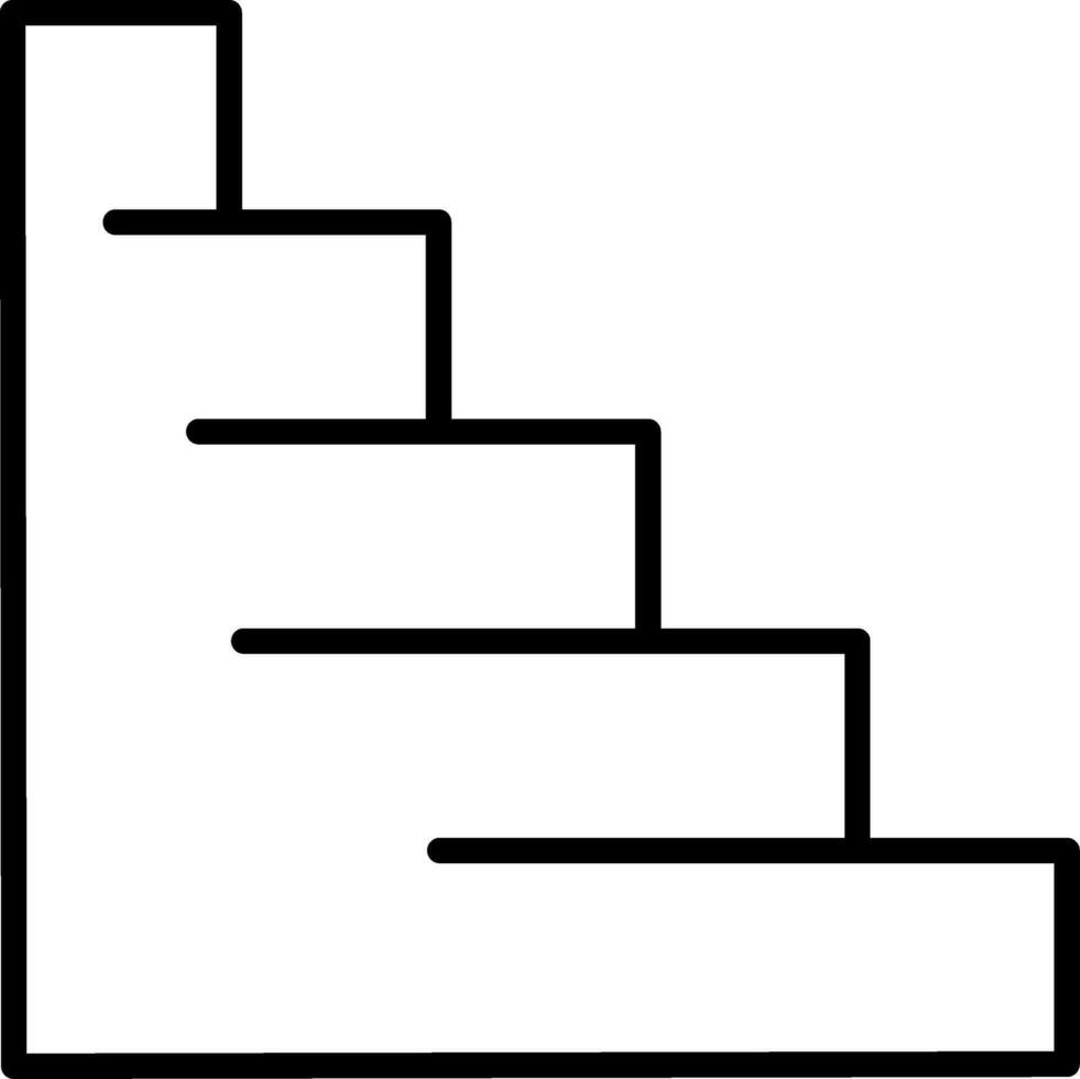 icono de vector de escaleras