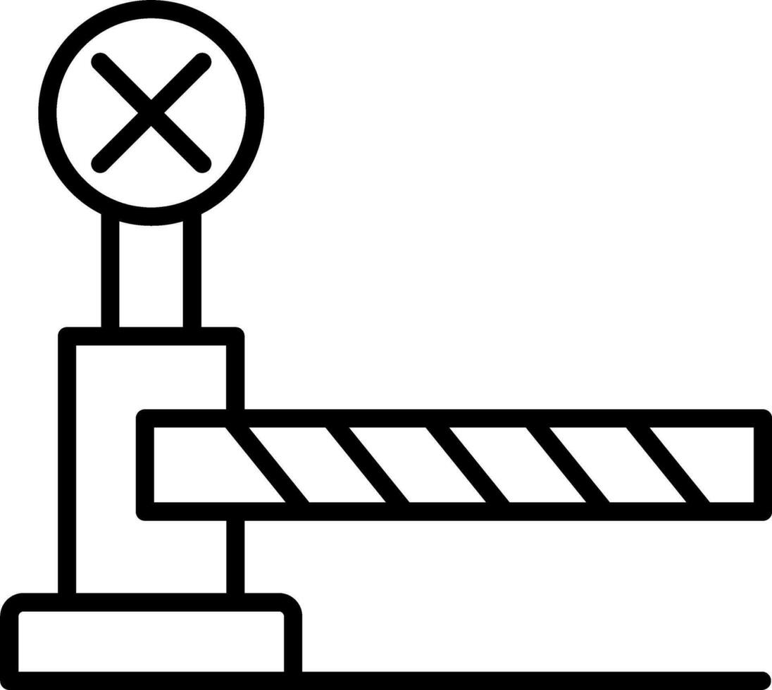 Level Crossing Vector Icon