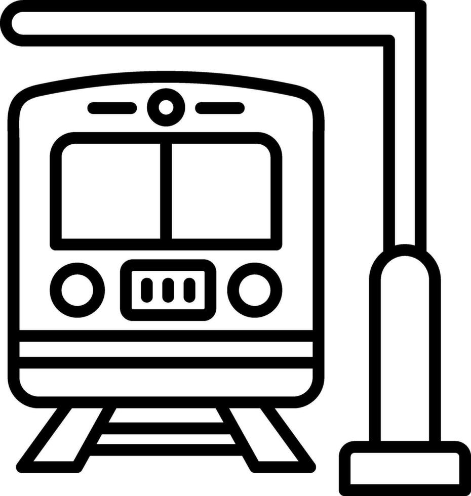 tren estación vector icono