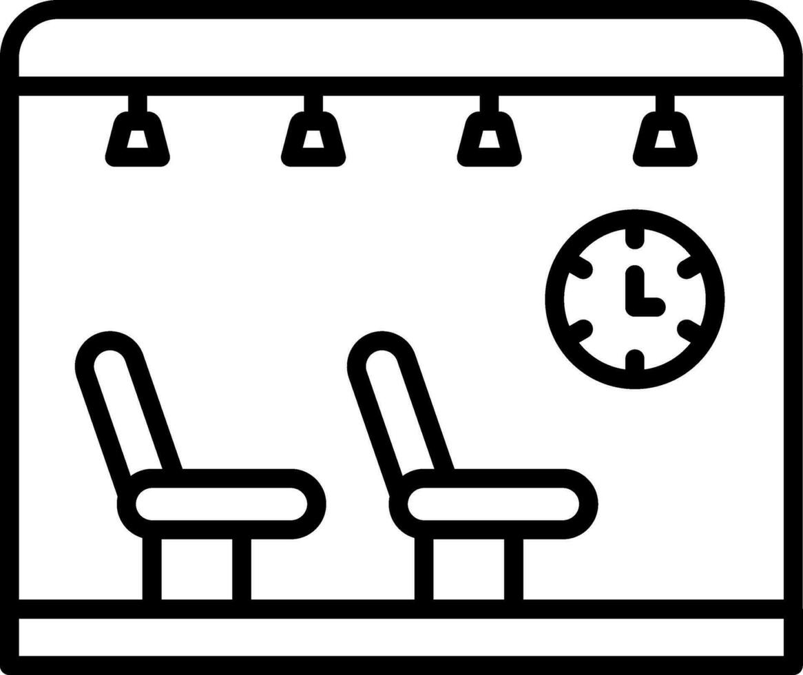 icono de vector de sala de espera