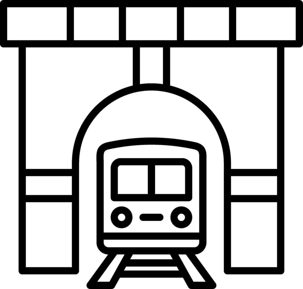 icono de vector de túnel