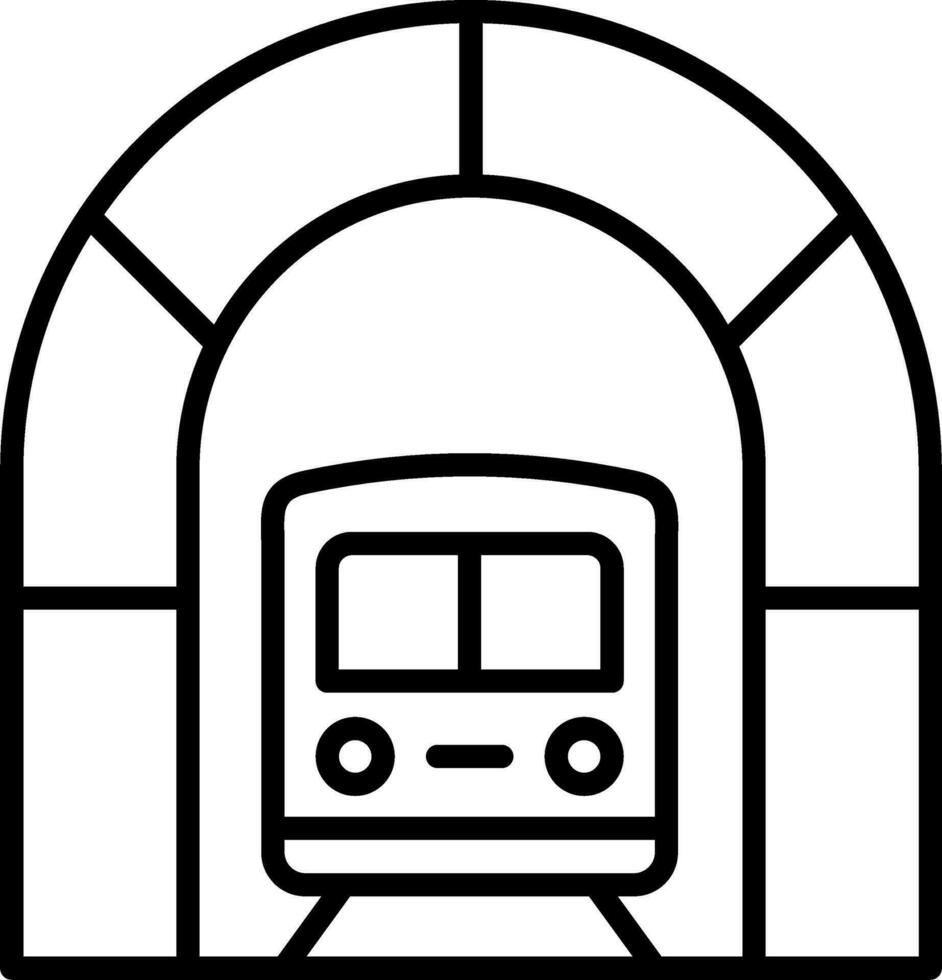 icono de vector de túnel