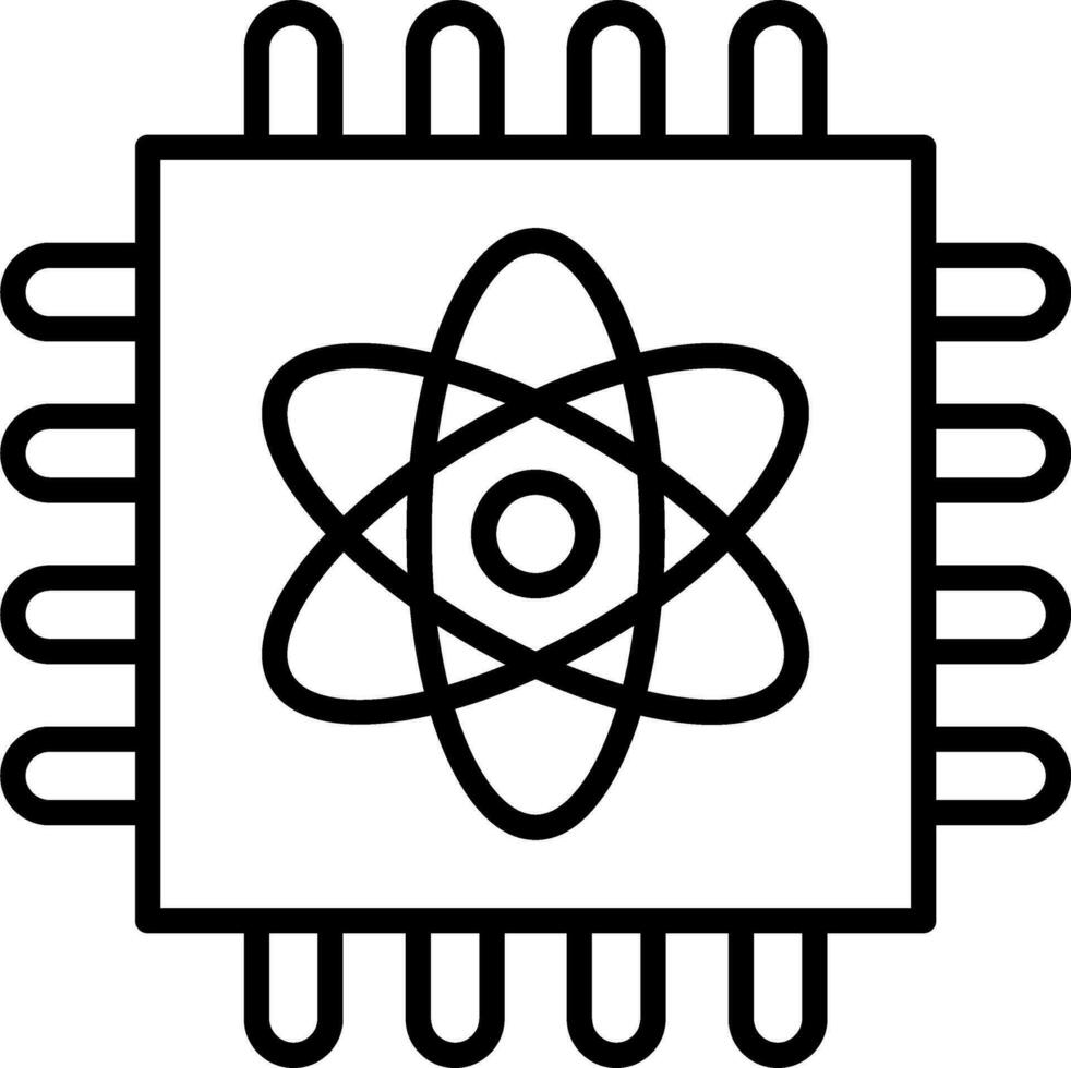 Quantum Computing Vector Icon