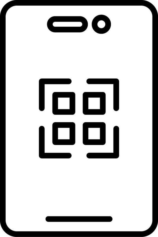 icono de vector de código qr