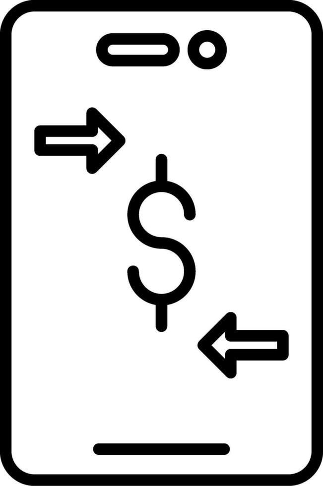 Online Money Transfer Vector Icon