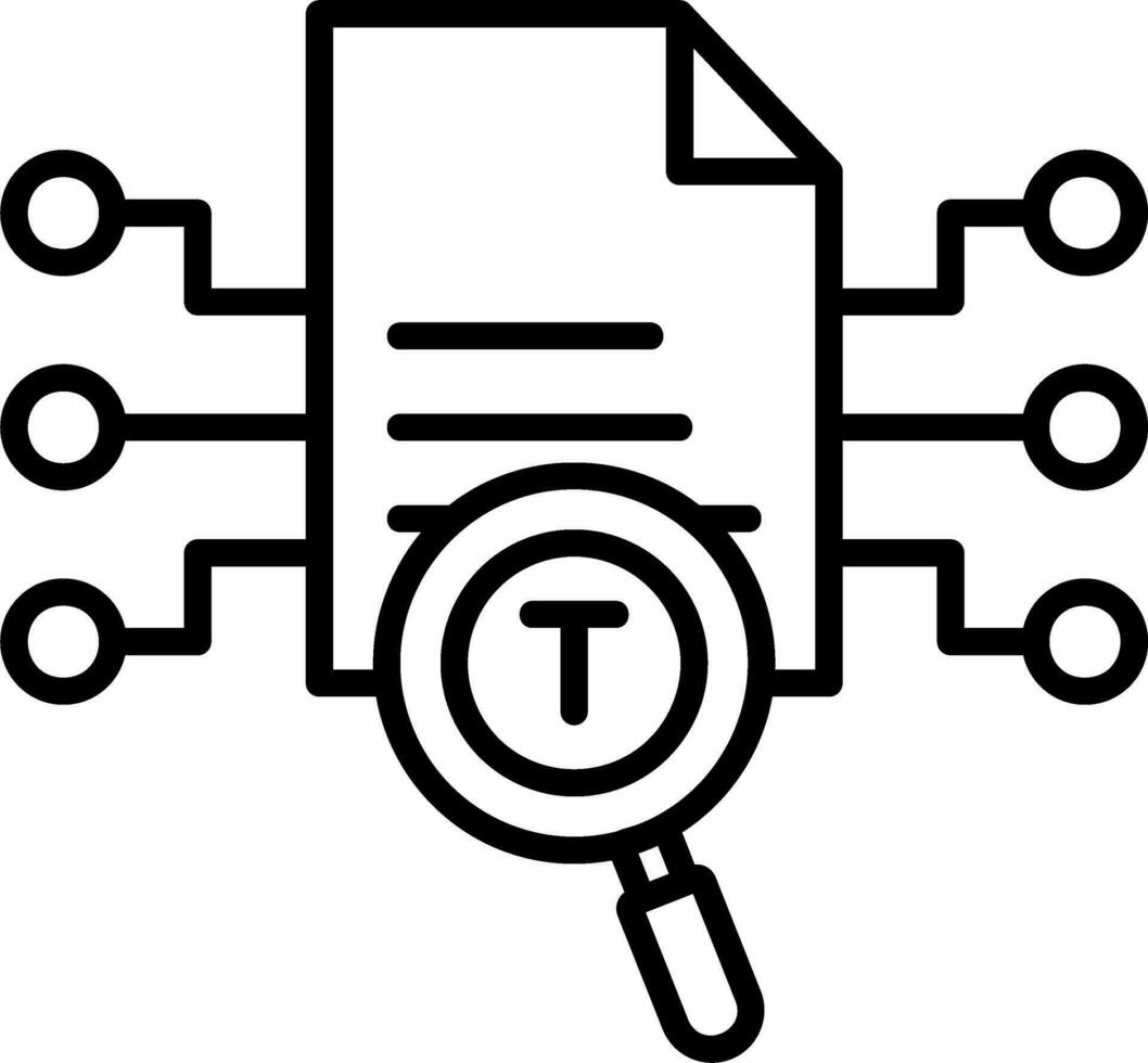 Text Mining Vector Icon