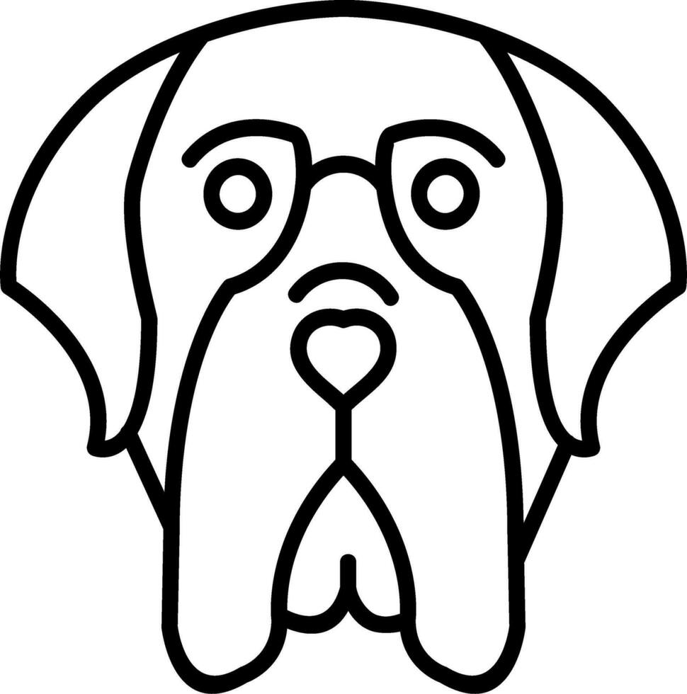 English Mastiff Vector Icon