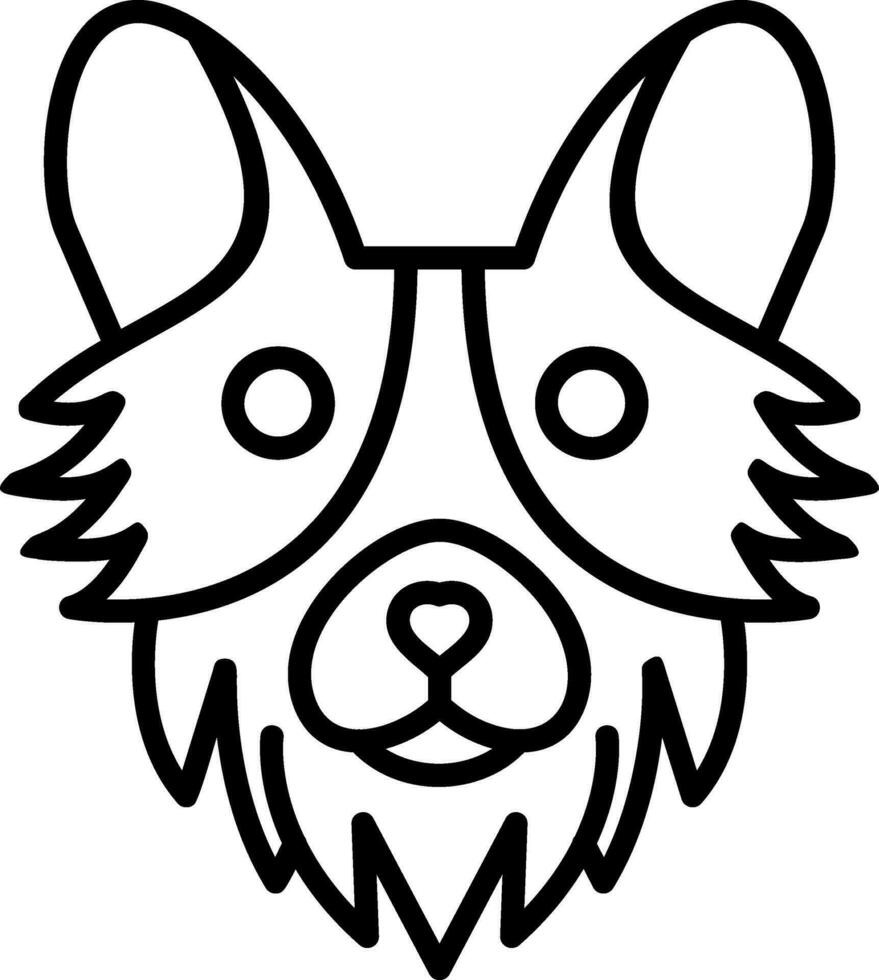 corgi vector icono