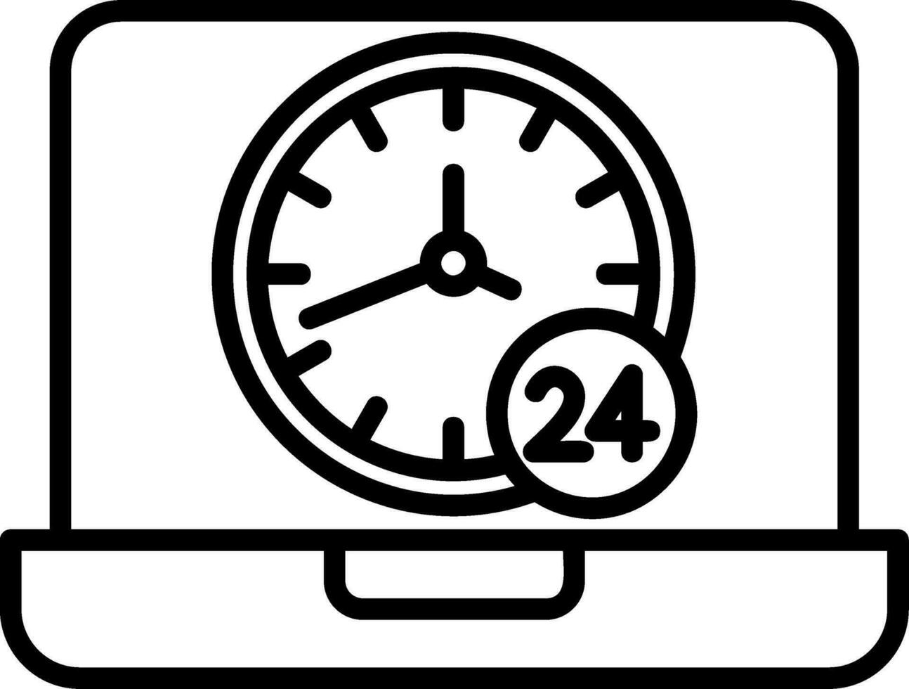 24 Hours Vector Icon