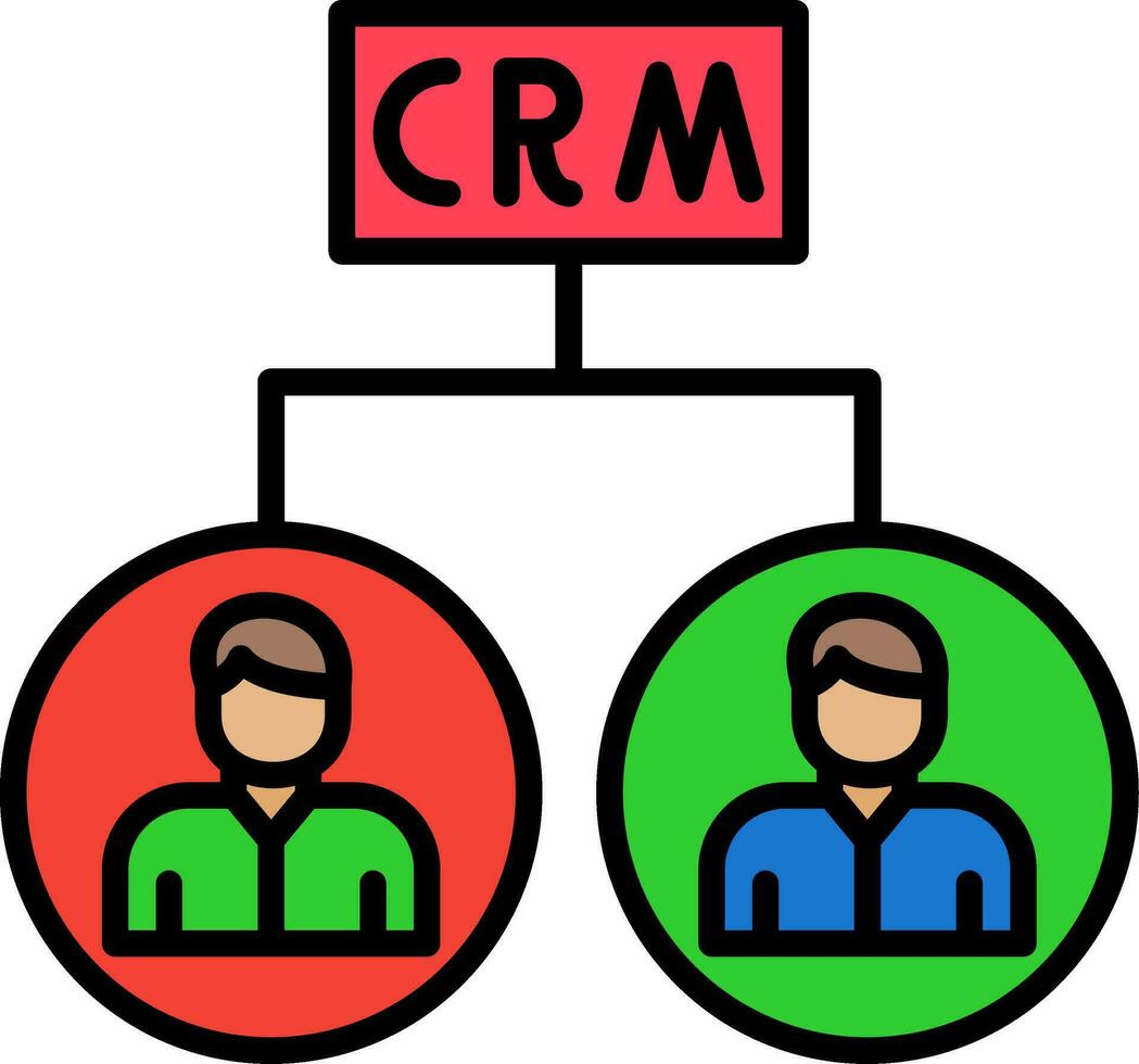 icono de vector de crm