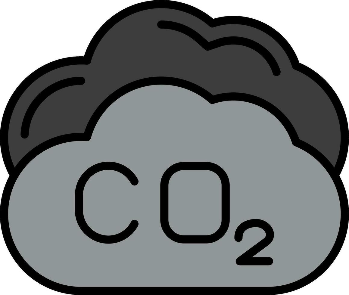 icono de vector de dióxido de carbono