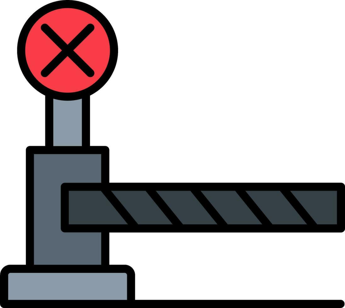 Level Crossing Vector Icon