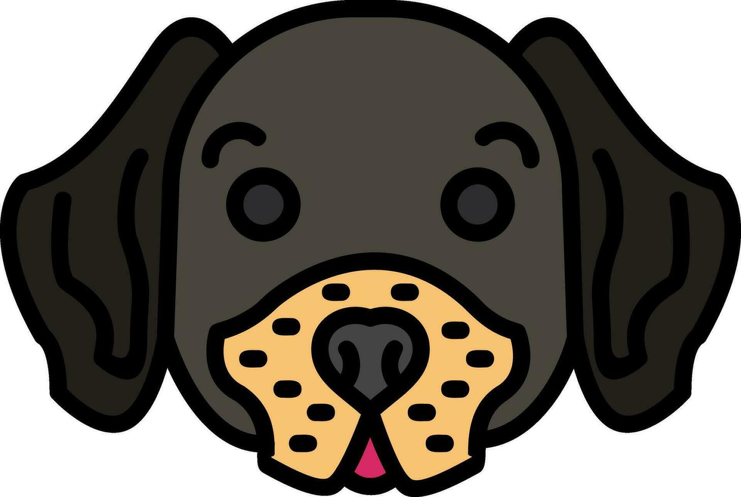 Rottweiler vector icono