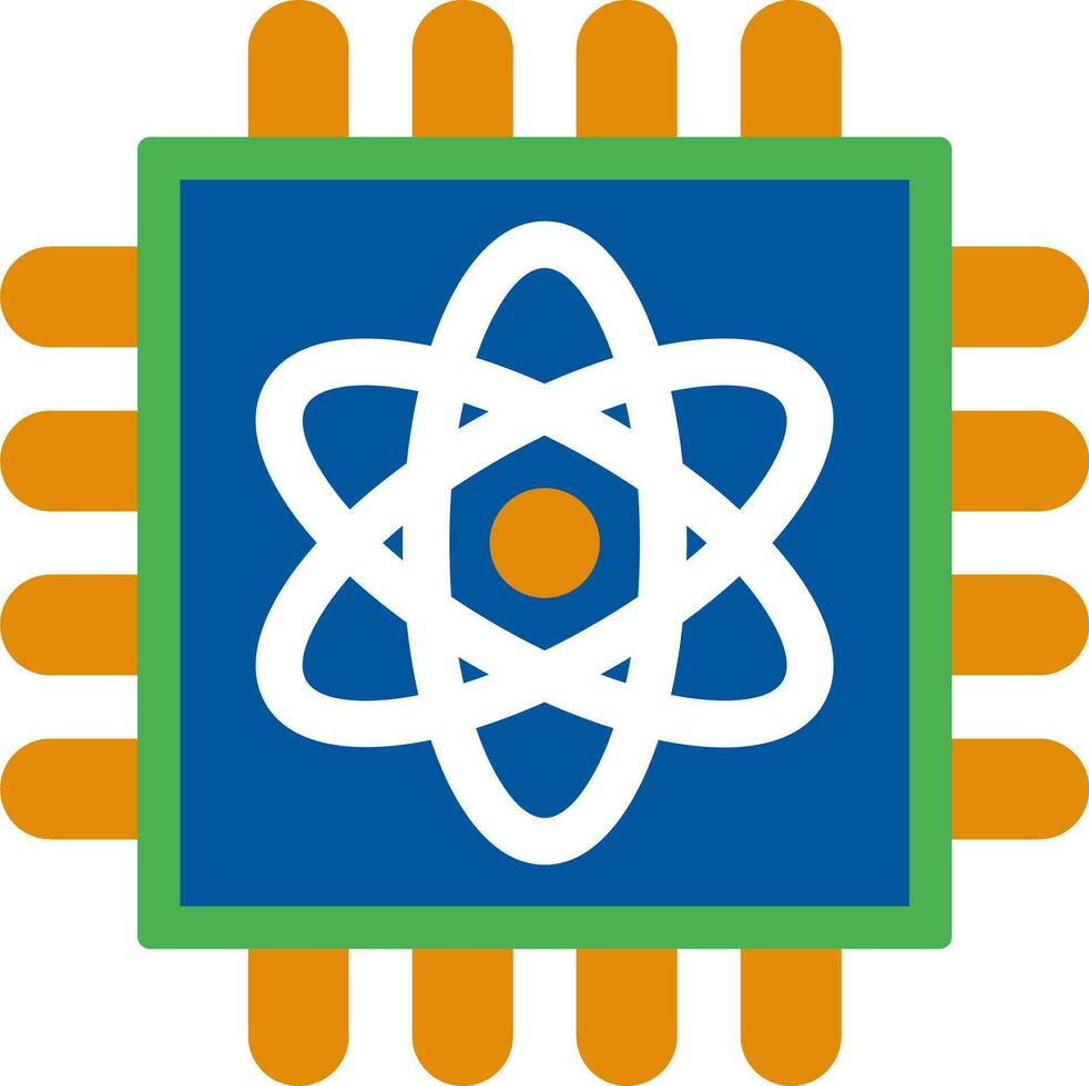 Quantum Computing Vector Icon