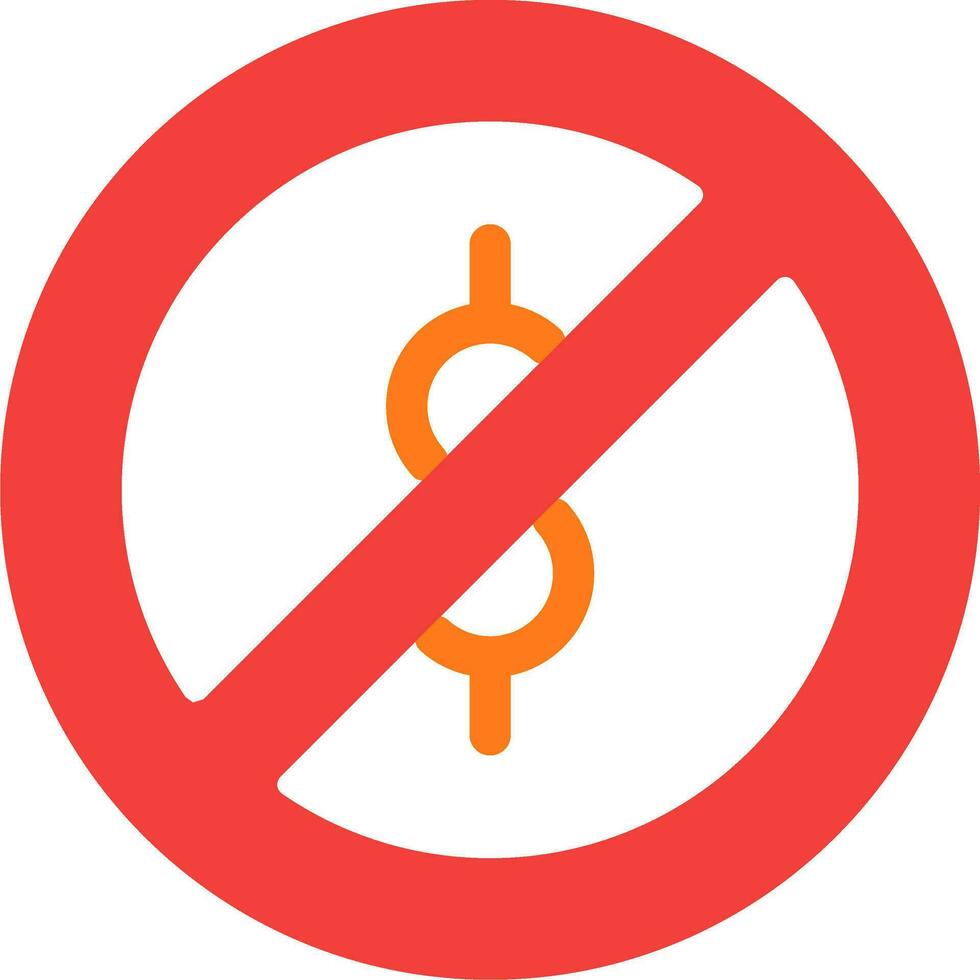 Cash Forbidden Vector Icon