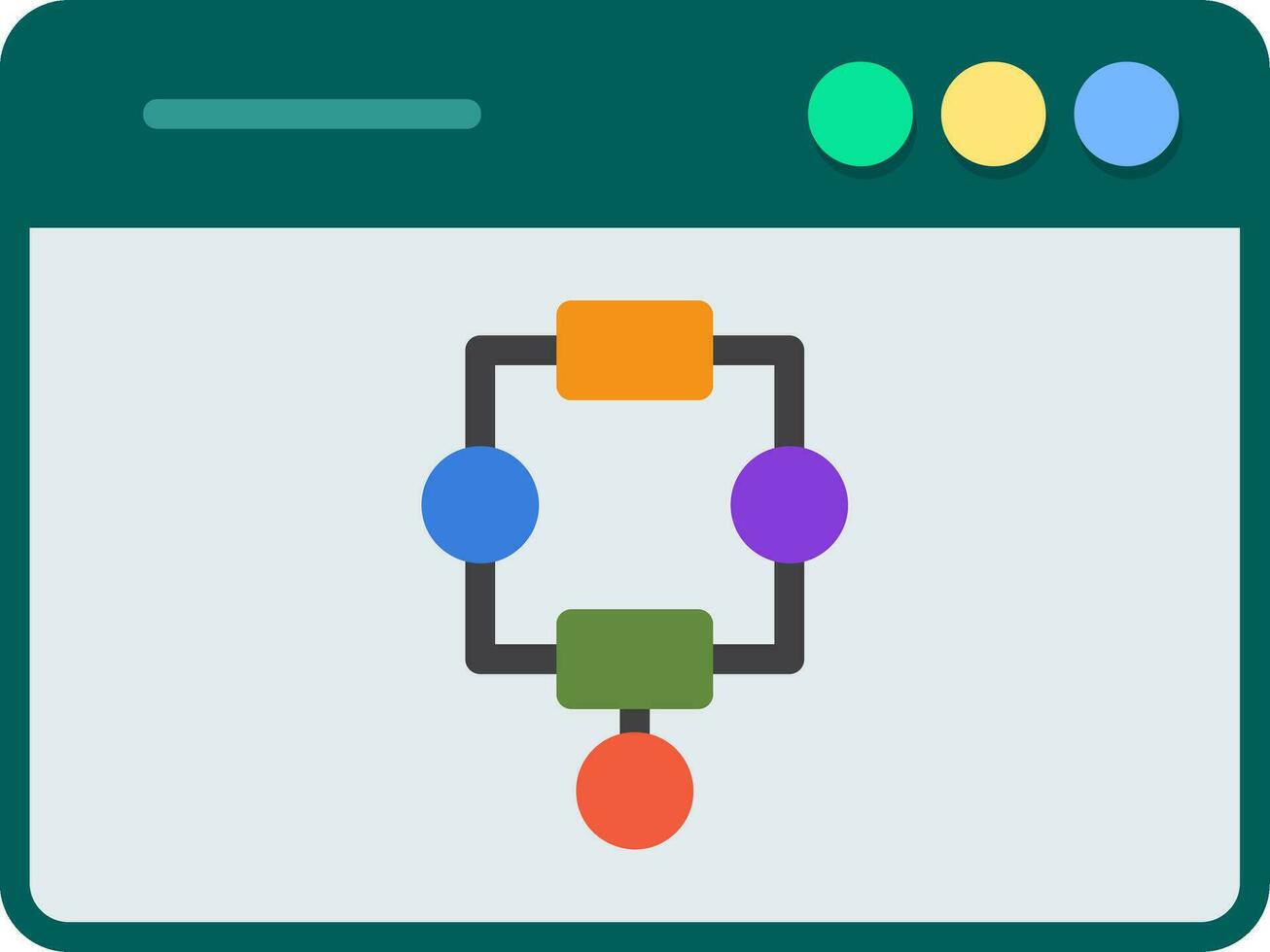 icono de vector de algoritmo