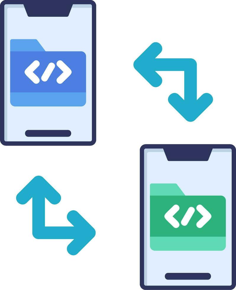 icono de vector de transferencia de datos